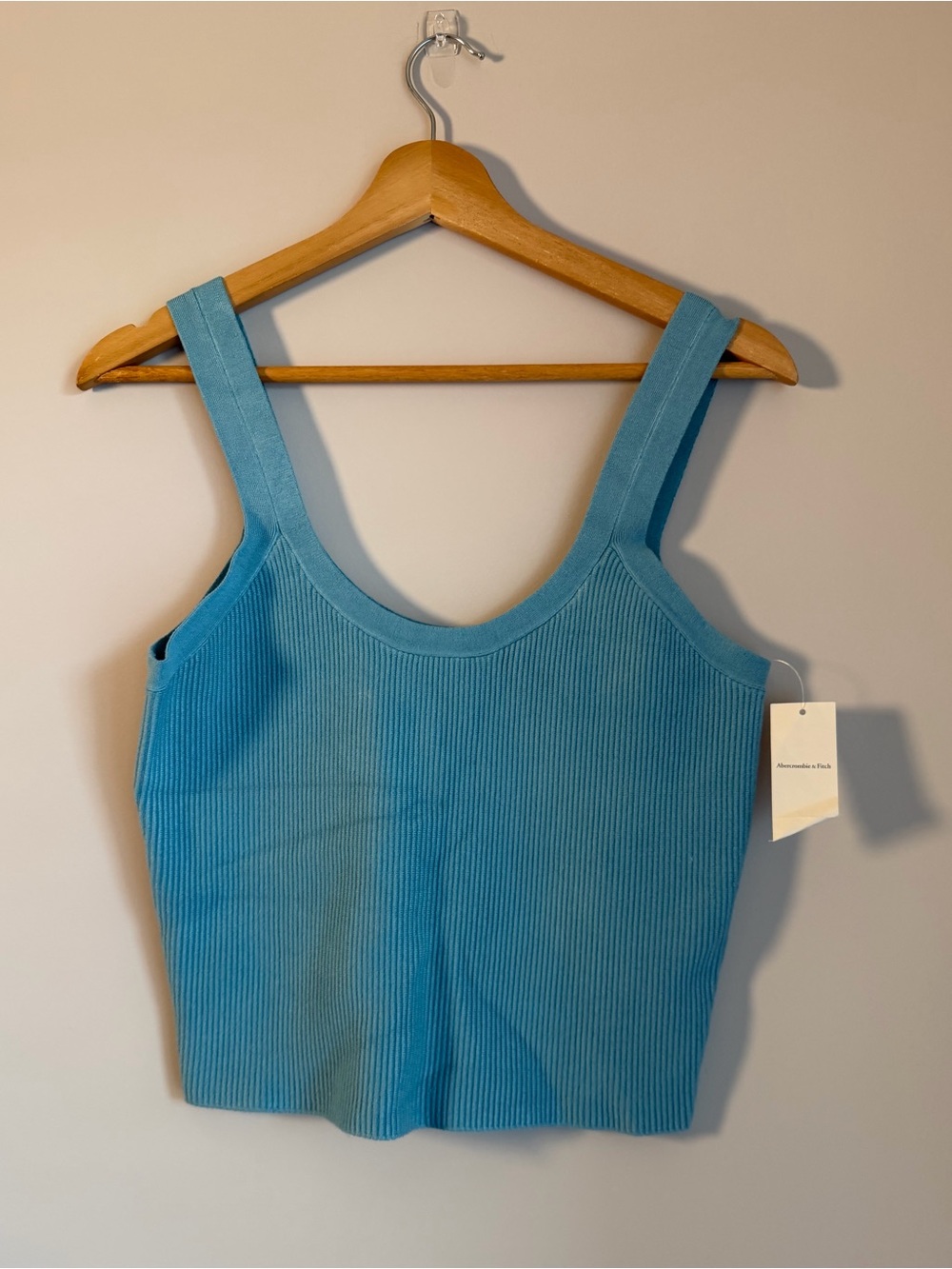 Abercrombie & Fitch Sky Blue Ribbed Tank Top